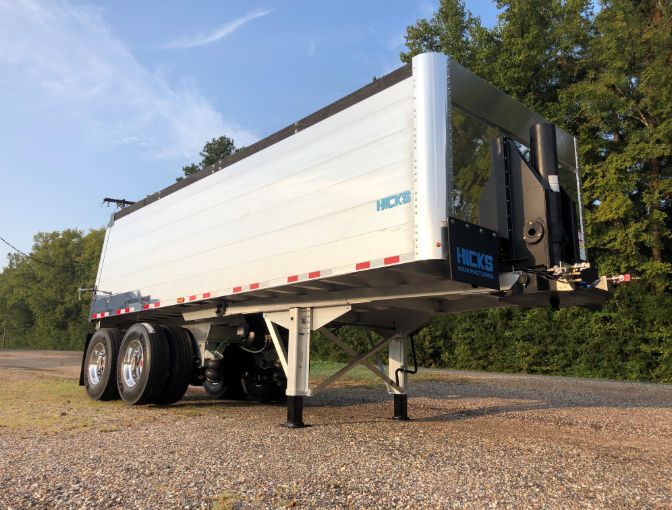 Hicks Mississippi Shorty 24ft Aluminum End Dump Trailer