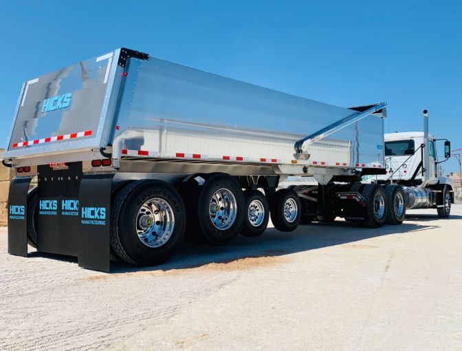 Hicks All American 28ft Quad Alumimum End Dump Trailer